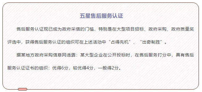 五星售后服务认证体系 | 打造企业的“黄金招牌”! 五星售后服务认证体系 | 打造企业的“黄金招牌”!